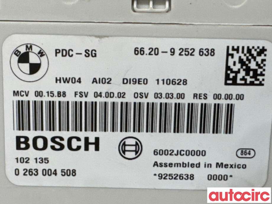 Styreenhet parkering til BMW 3-Serie 2005-2011 (E90/E91/E92/E93) (E90/E91/E92/E93) (BMW|66209252638|0263004508)