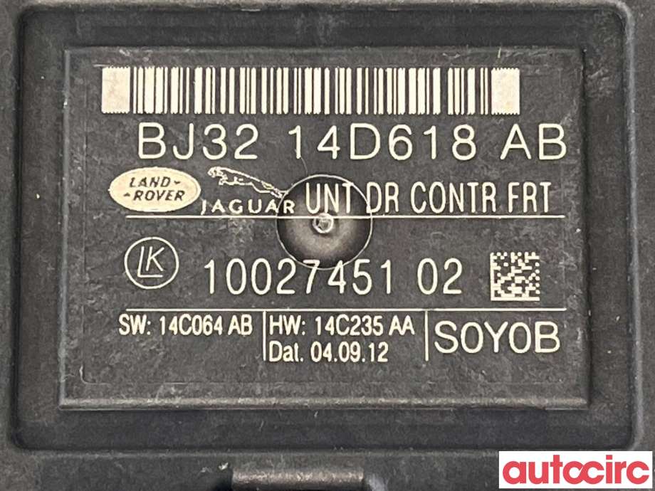 Styreenhet dør venstre foran til Land Rover Range Rover, Evoque 2011-2019 (Type I) (LAND-ROVER|LR044070|BJ3214D618AB)