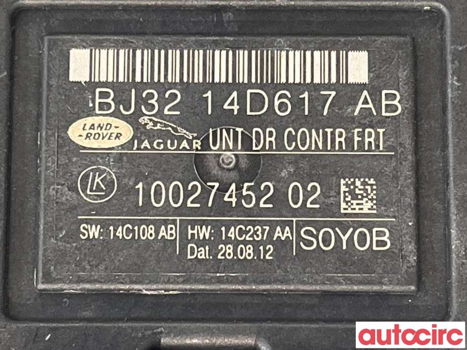 Styreenhet dør høyre foran til Land Rover Range Rover, Evoque 2011-2019 (Type I)  (LAND-ROVER|LR044069|BJ3214D617AD)