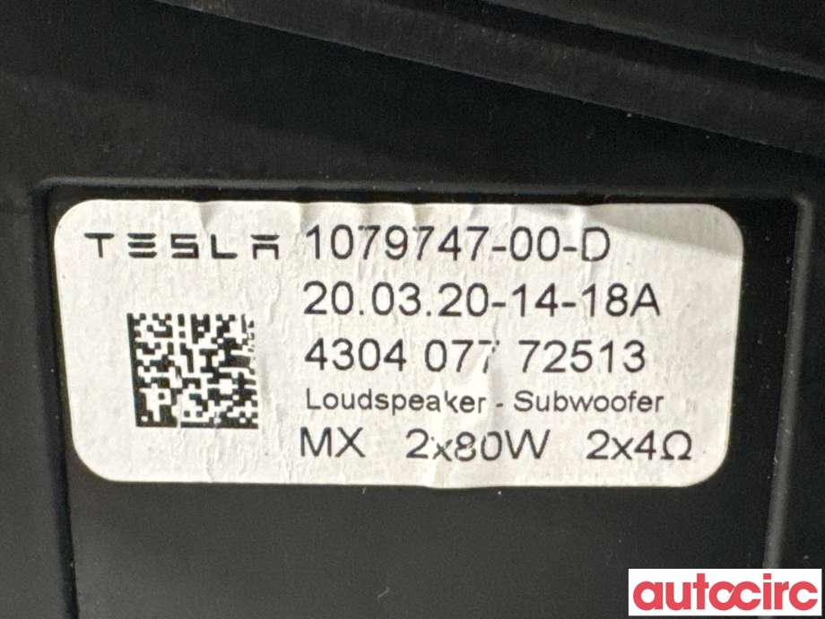 Bilstereo høyttaler til Tesla Model 3 2018-2023 (Fase 1) (TESLA|1079747-00-D|)