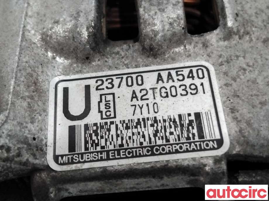 Dynamo til Subaru Impreza 2008-2012 (Type III)  (SUBARU|23700AA540|A2TG0391)