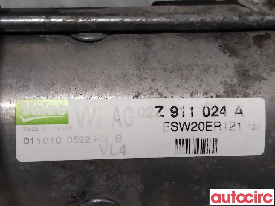 Starter diesel til VW Golf VI 2008-2012  (VOLKSWAGEN|02Z911024AX|ESW20ER121|02Z911024A)