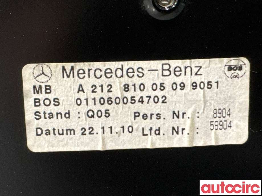 Bagasjerom rollon til Mercedes E-Klasse 2009-2013 (Fase 1) (W212) (W212) (MERCEDES|A2536932000||A2128100509)