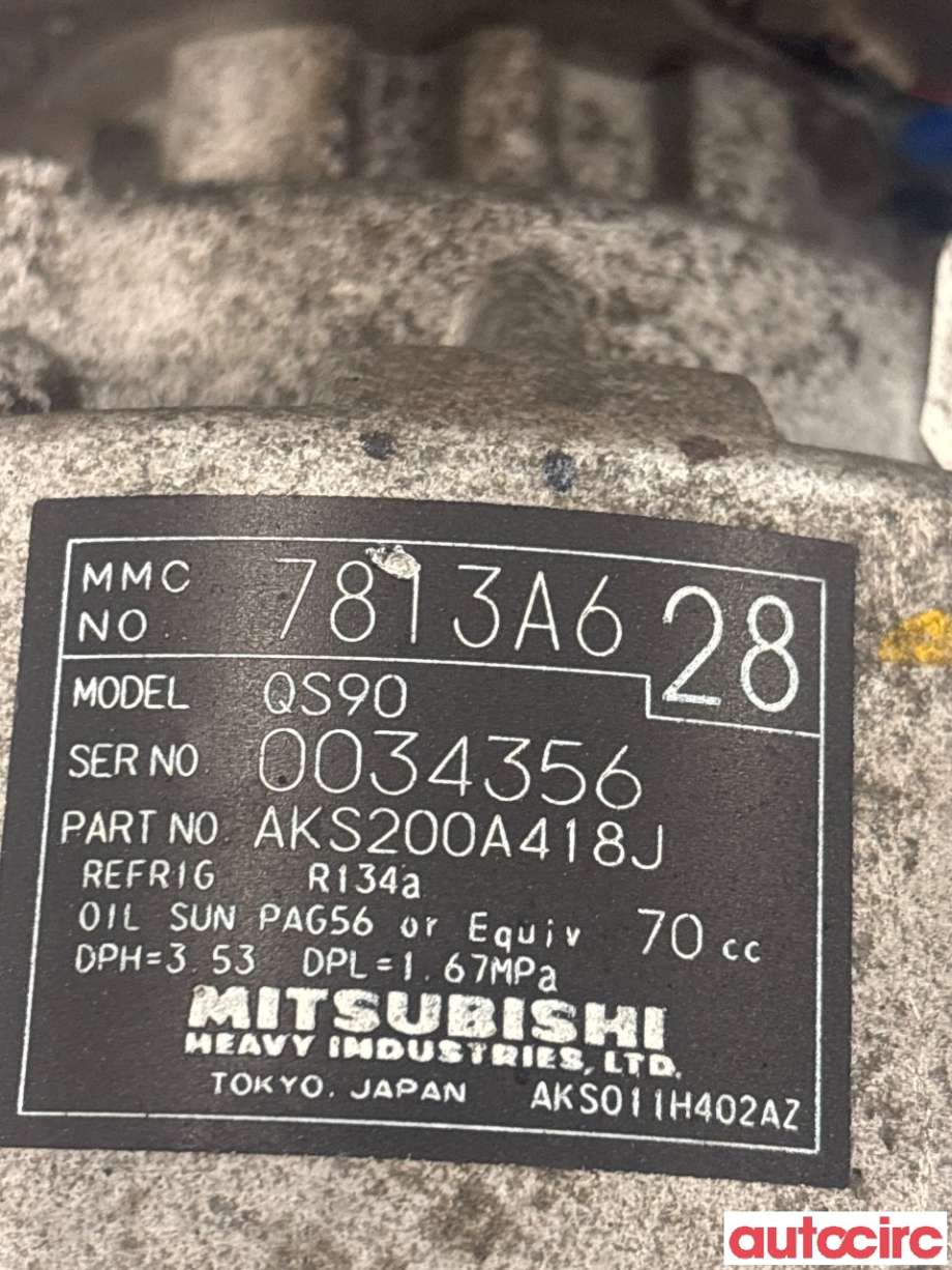 Aircondition kompressor til Mitsubishi Outlander 2012-2015 (Type III, Fase 1)  (MITSUBISHI|7813A628|AKS200A418J)