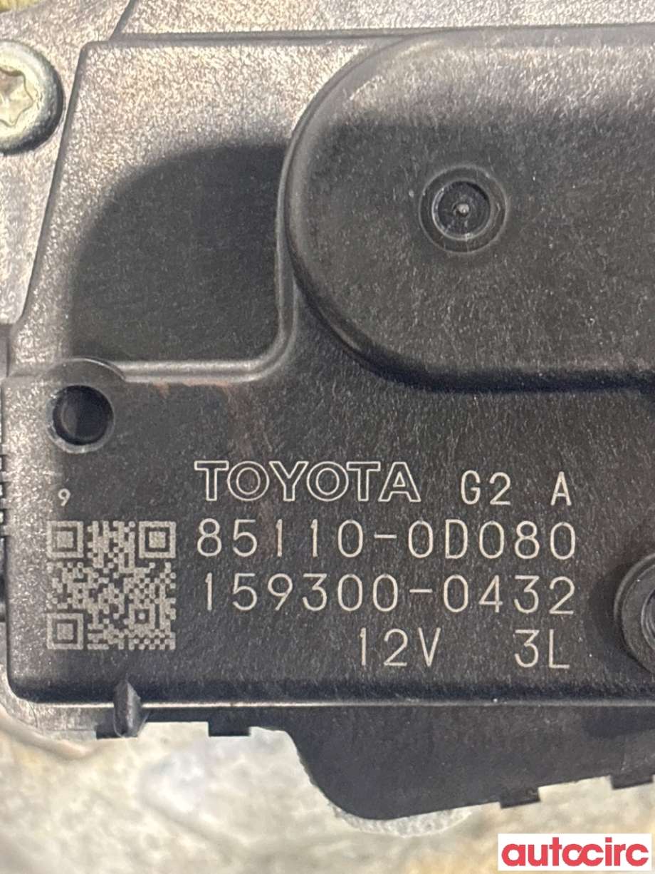 Viskermotor frontrute til Toyota Yaris 2009-2011 (Type II, Fase 2)  (TOYOTA|851500D080|159300-0432|85110-0D080)