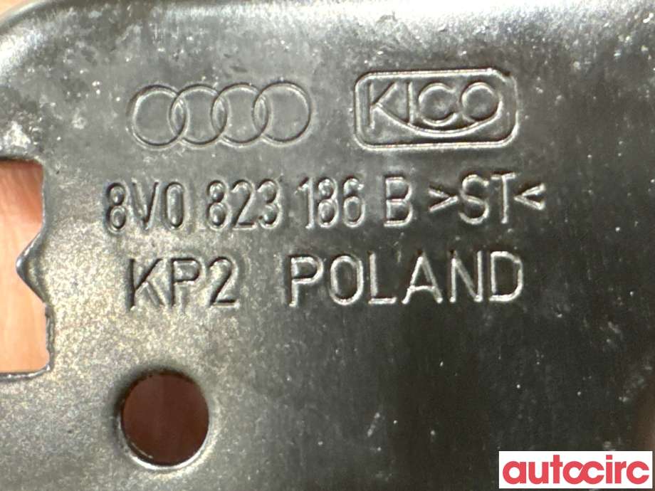 Panserlås til Audi A3 2012-2016 (Type III, Fase 1) (AUDI|8V0823186B||8V0823186C)