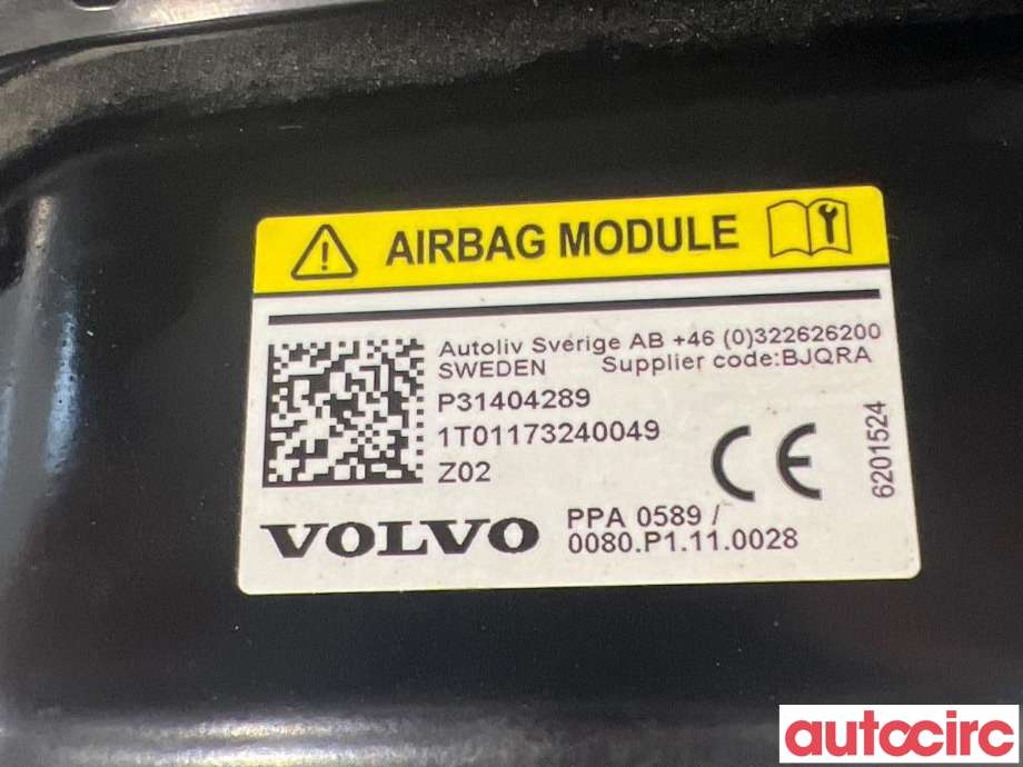Airbag diverse til Volvo V40 2012-2019  (VOLVO|31404289|)