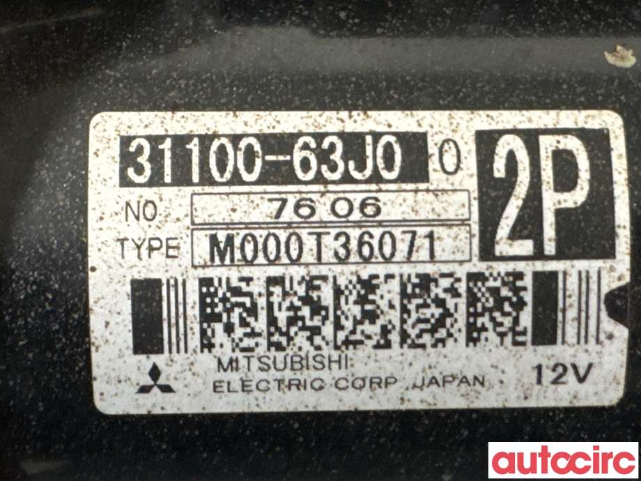 Starter til Suzuki SX4 2006-2009 (Type I, Fase 1) (SUZUKI|31100-86G00|M000T36071|31100-63J00)
