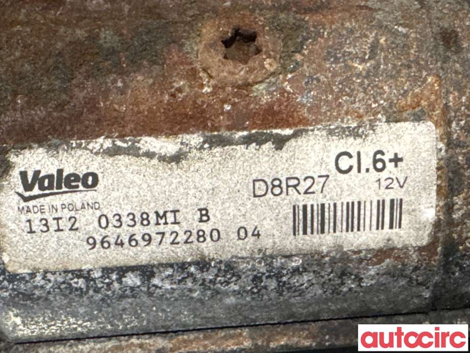 Starter diesel til Peugeot 508 2011-2014 (Type I, Fase 1)  (PEUGEOT|5802EF|D8R27|9646972280)