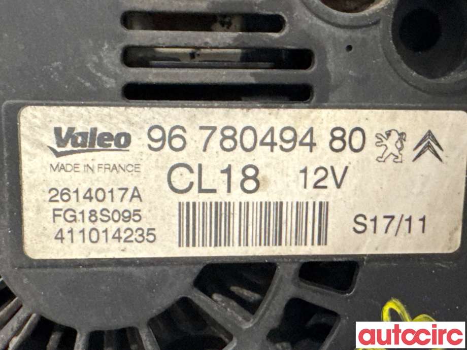 Dynamo til Peugeot 508 2011-2014 (Type I, Fase 1)  (PEUGEOT|9678049480|FG18S095|9803750980)