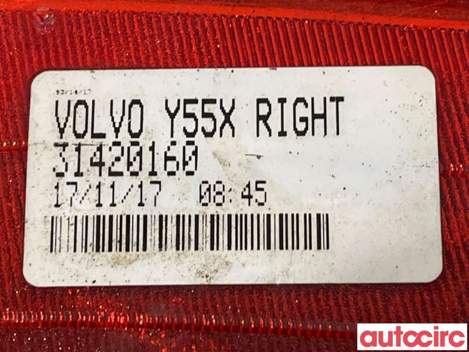 Baklykt fra støtfanger til Volvo V40 2012-2019 (VOLVO|31395551|31420160)