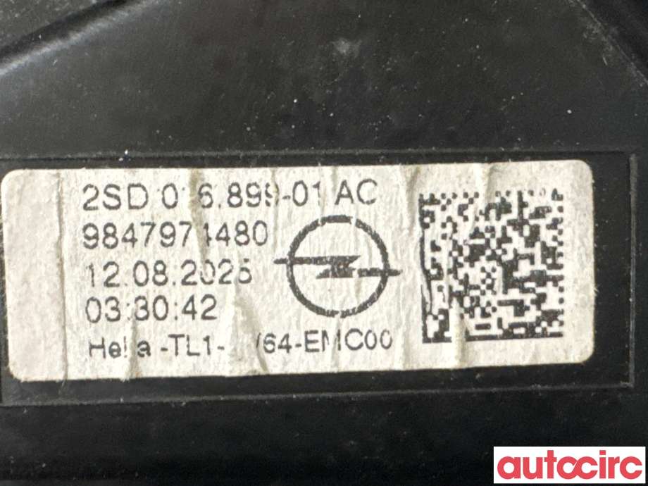 Baklykt venstre til Opel Grandland X 2017-->>  (OPEL|NO NUMBER|2SD016899-01|9847974480)