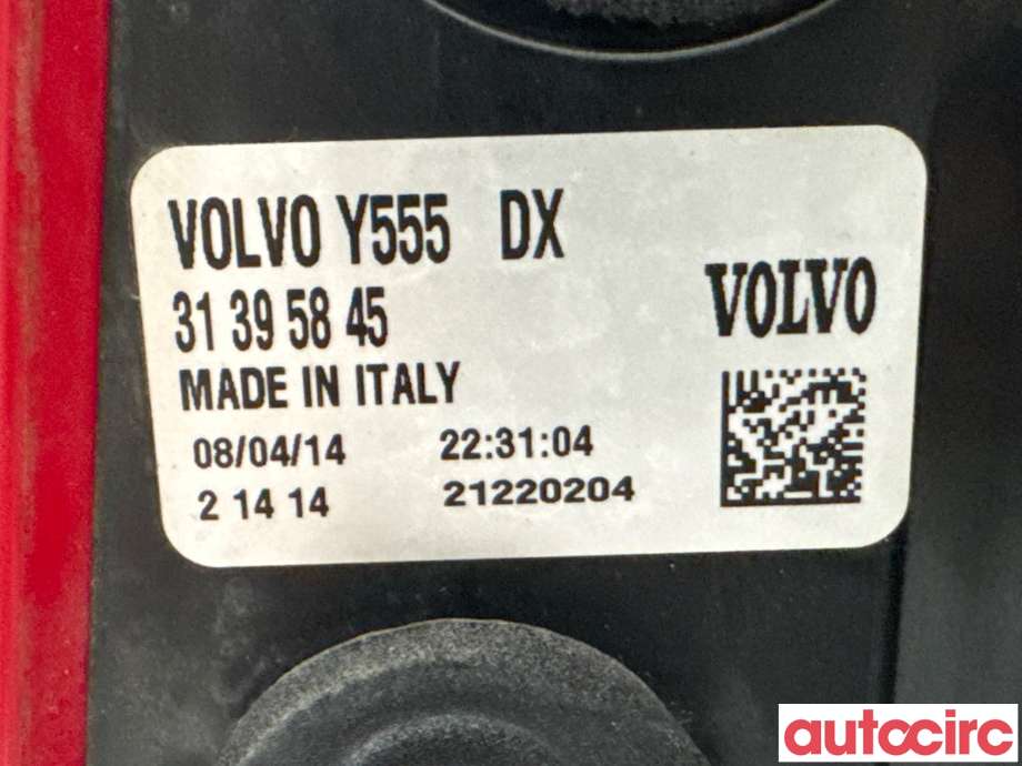 Baklykt høyre til Volvo V40 2012-2019  (VOLVO|31395845|)
