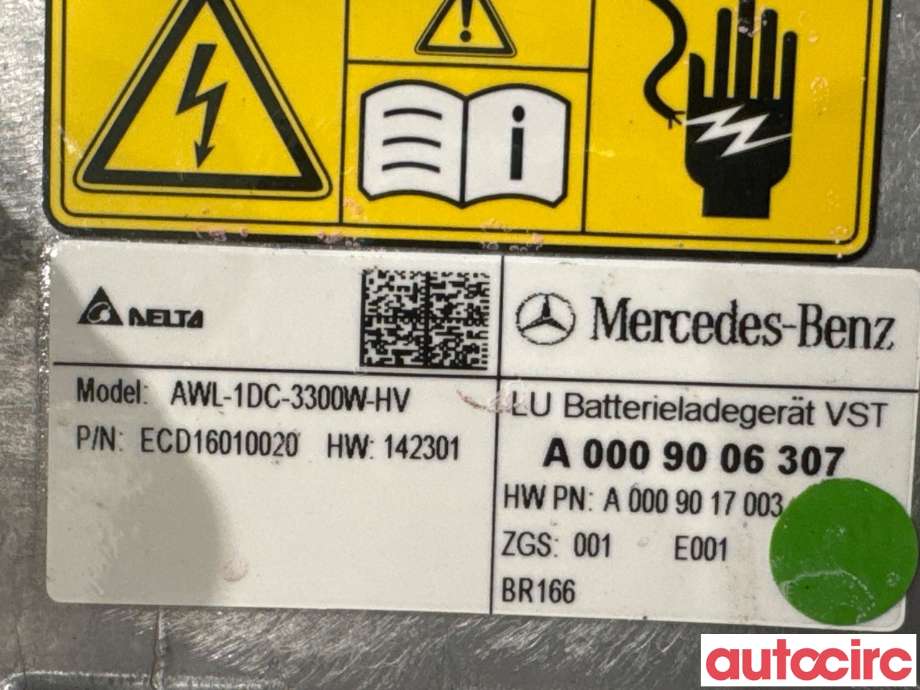 Batterilader (OBC - On Board Charger) til Mercedes GLE 2015-2018 (Fase 2) (W166) (W166) (MERCEDES|A0009004809|AWL-1DC-3300W-HV|A0009006307)