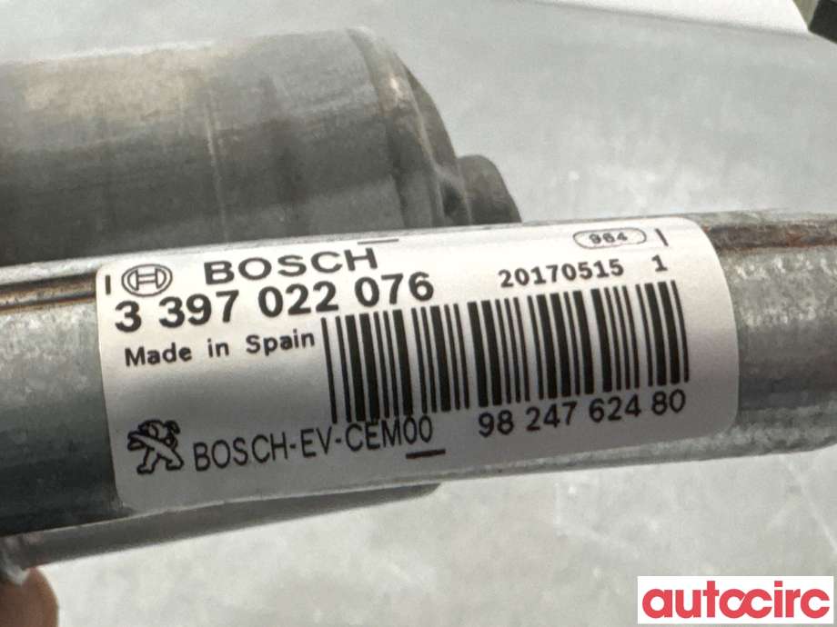 Viskermotor frontrute til Peugeot 3008 2016-->> (Type II)  (PEUGEOT|9824762480|1397225003)