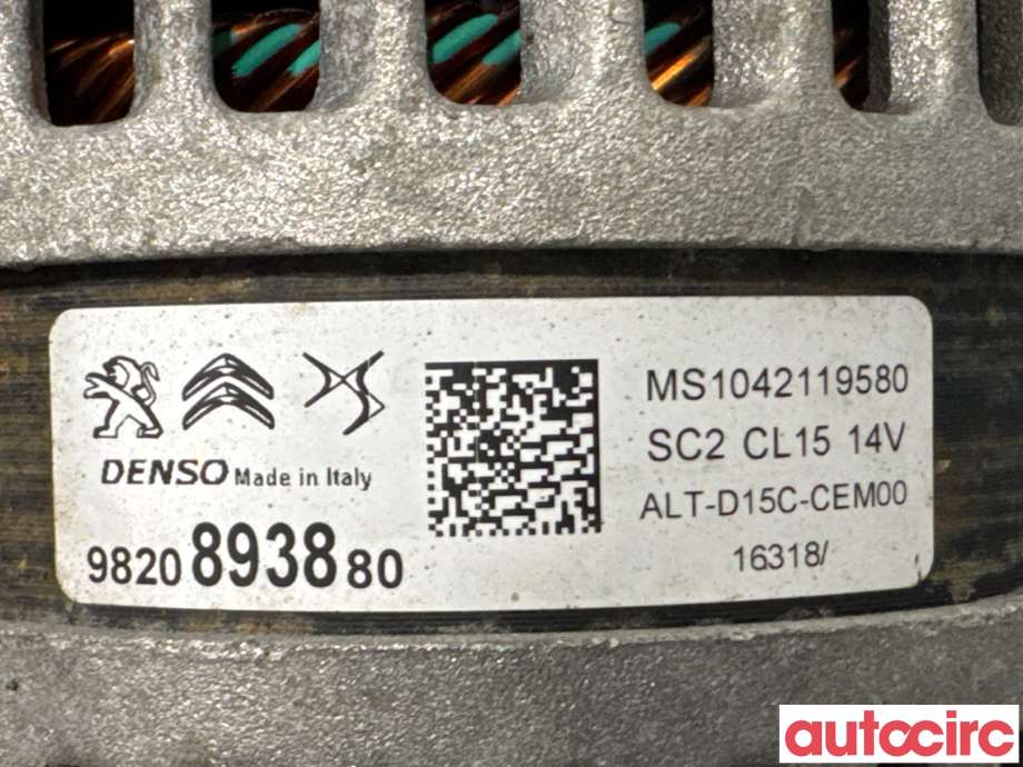 Dynamo til Peugeot 3008 2016-->> (Type II)  (PEUGEOT|1610815380|MS1042119580|9820893880)