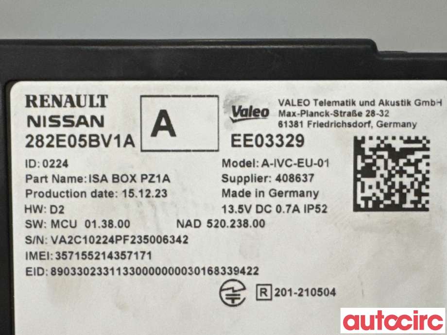 Styreenhet diverse til Nissan Ariya 2022-->>  (NISSAN|282E05BV1A|)