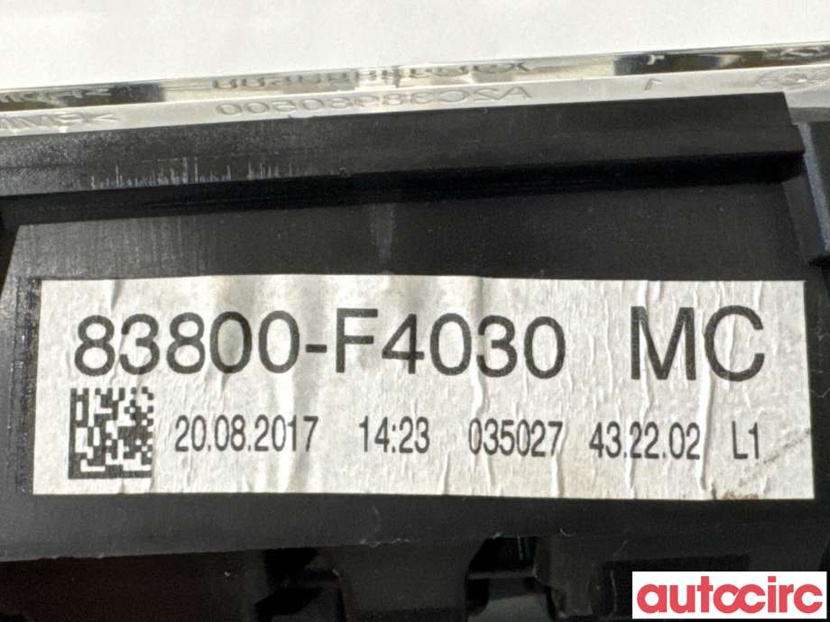 Instrumentpanel til Toyota C-HR 2016-->>  (TOYOTA|83800F4030|A2C38980602|83800-F4030)