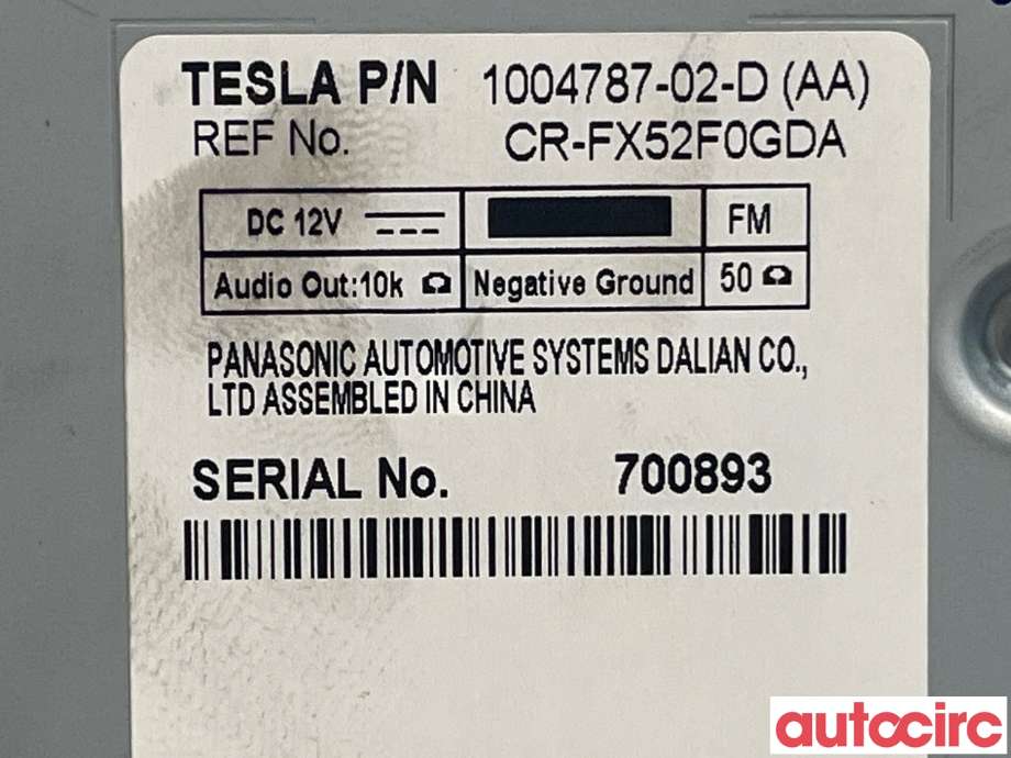 Bilstereo til Tesla Model S 2013-2016 (Fase 1) (TESLA|1052609-00-A||1004787-02-D)