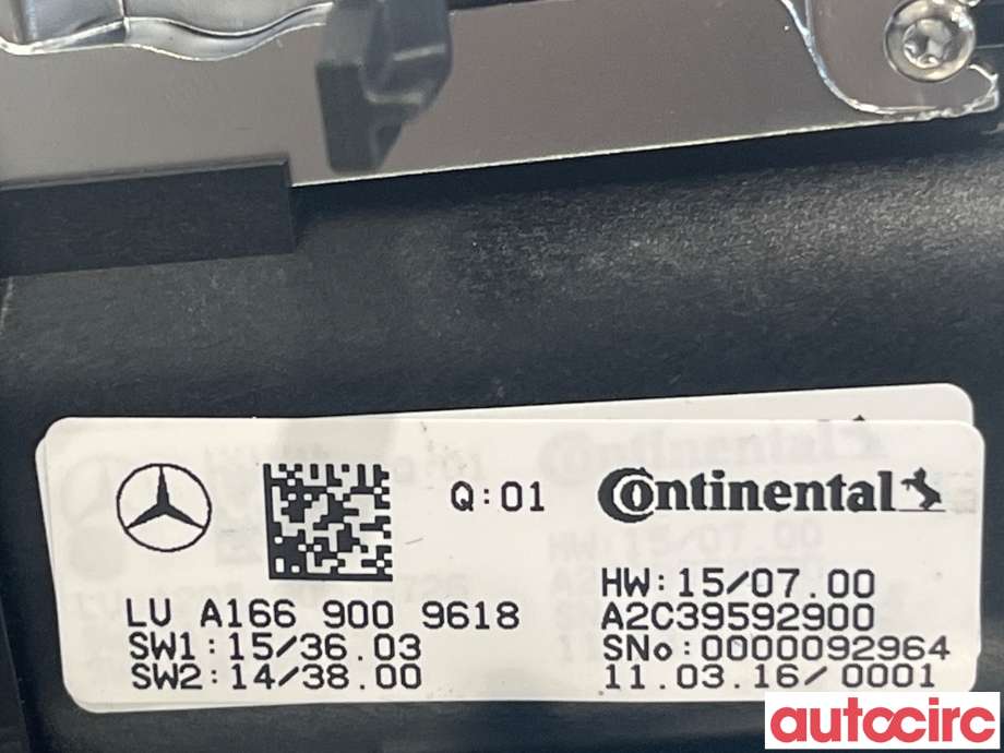 Bryter diverse til Mercedes GLE 2015-2018 (Fase 2) (W166) (W166) (MERCEDES|A1669009618|)