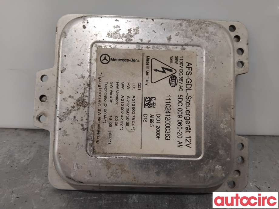 Styreenhet xenon/ballast til Mercedes E-Klasse 2009-2013 (Fase 1) (W212) (W212) (MERCEDES|A2129007804|5DC009060-20)
