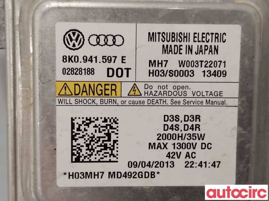 Styreenhet xenon/ballast til Škoda Superb 2008-2015 (Type II)  (SKODA|8K0941597E|W003T22071)