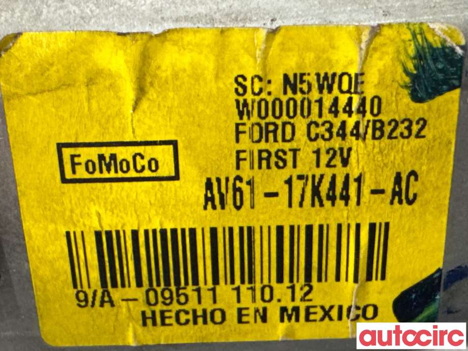 Viskermotor bakrute til Ford C-Max 2010-2015 (Type II, Fase 1) (FORD|1755929|W000014440|AV61-17K441-AC)