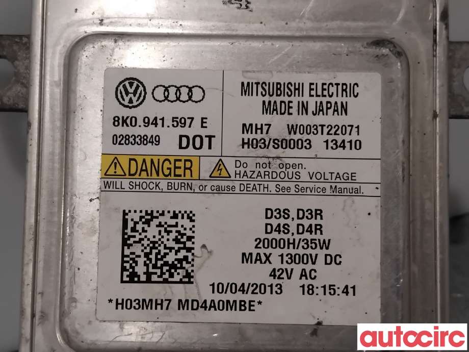 Styreenhet xenon/ballast til Škoda Superb 2008-2015 (Type II)  (SKODA|8K0941597E|W003T22071)
