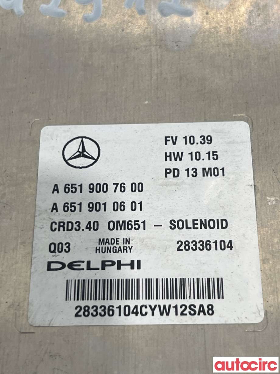 Styreenhet motor til Mercedes B-Klasse 2011-2018 (W246) (W246) (MERCEDES|A6519007600|)