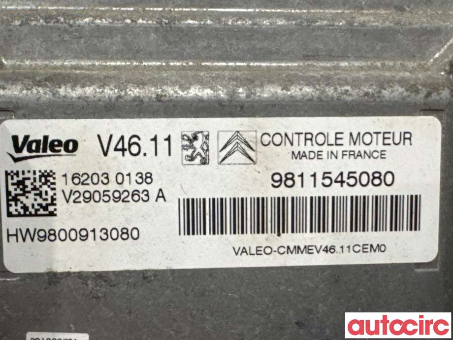 Styreenhet motor til Peugeot 208 2012-2019 (Type I) (PEUGEOT|1614305080||9811545080)