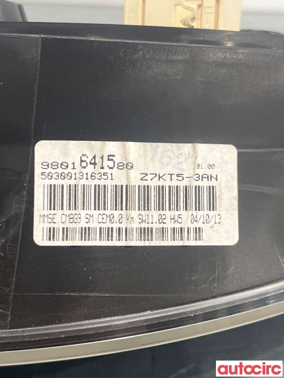 Instrumentpanel til Peugeot Expert 2007-2016 (Type II) (PEUGEOT|9801641580|)