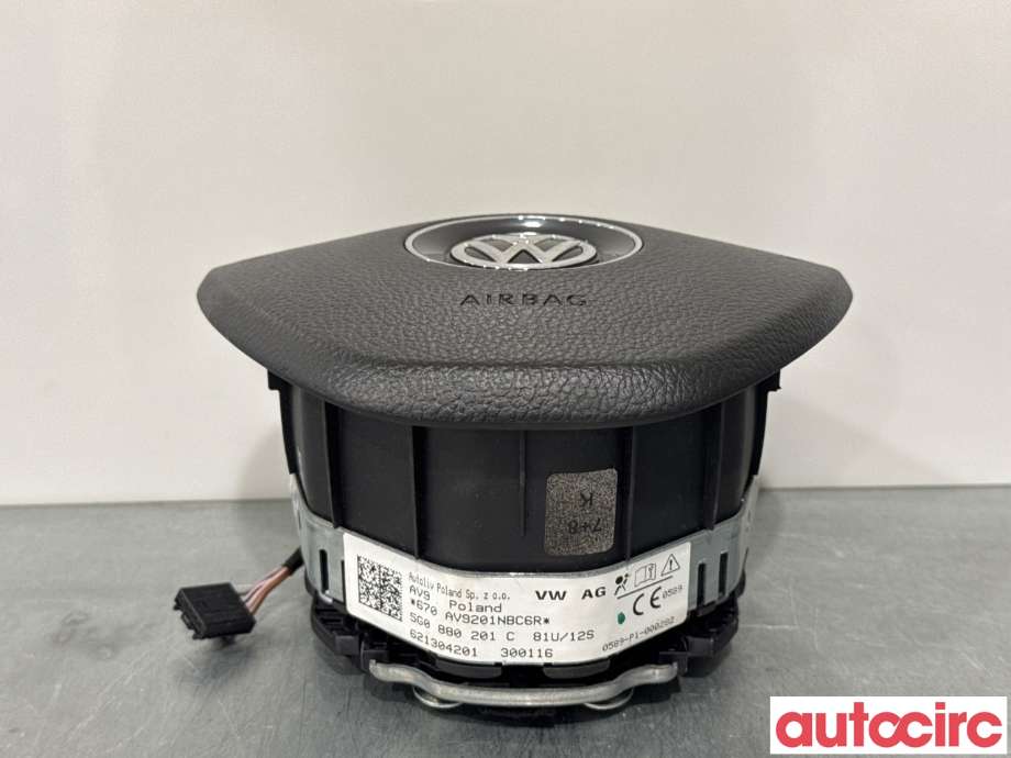 Airbag rattpute til VW Golf VII 2012-2017 (Fase 1)  (VOLKSWAGEN|5G0880201C|621304201|5G0880201S)