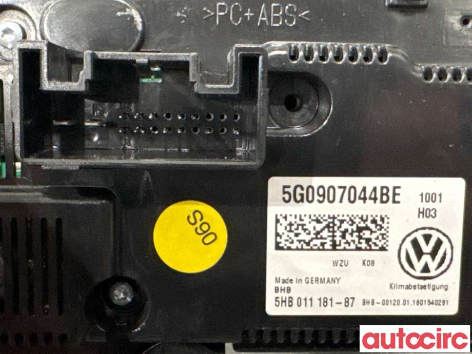 Varmeapparat betjening til VW Golf VII 2012-2017 (Fase 1) (VOLKSWAGEN|5G0907044BE|5HB011181-87|5G0907044EC)