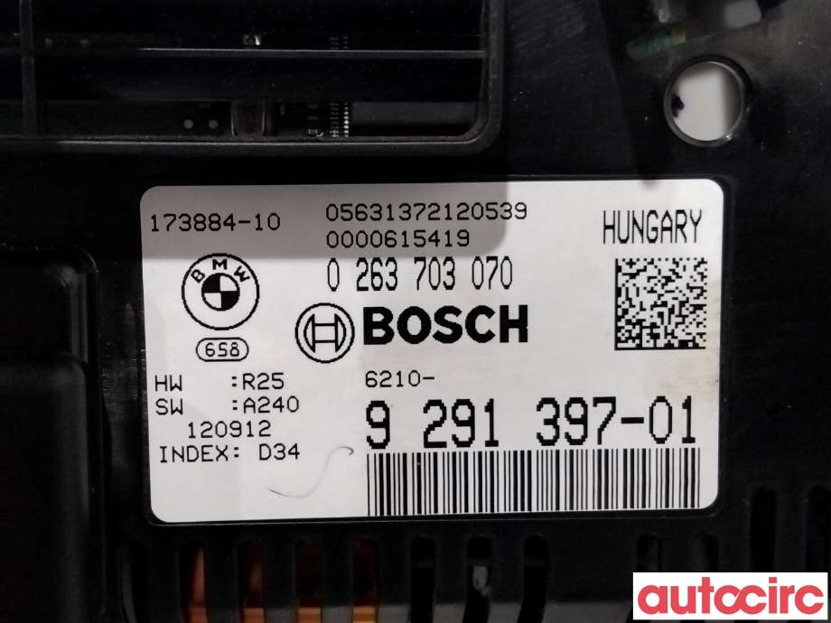 Instrumentpanel til BMW 5-Serie 2010-2017 (F10/F11) (F10/F11) (BMW|62108795128|0263703070|6210-9291397)