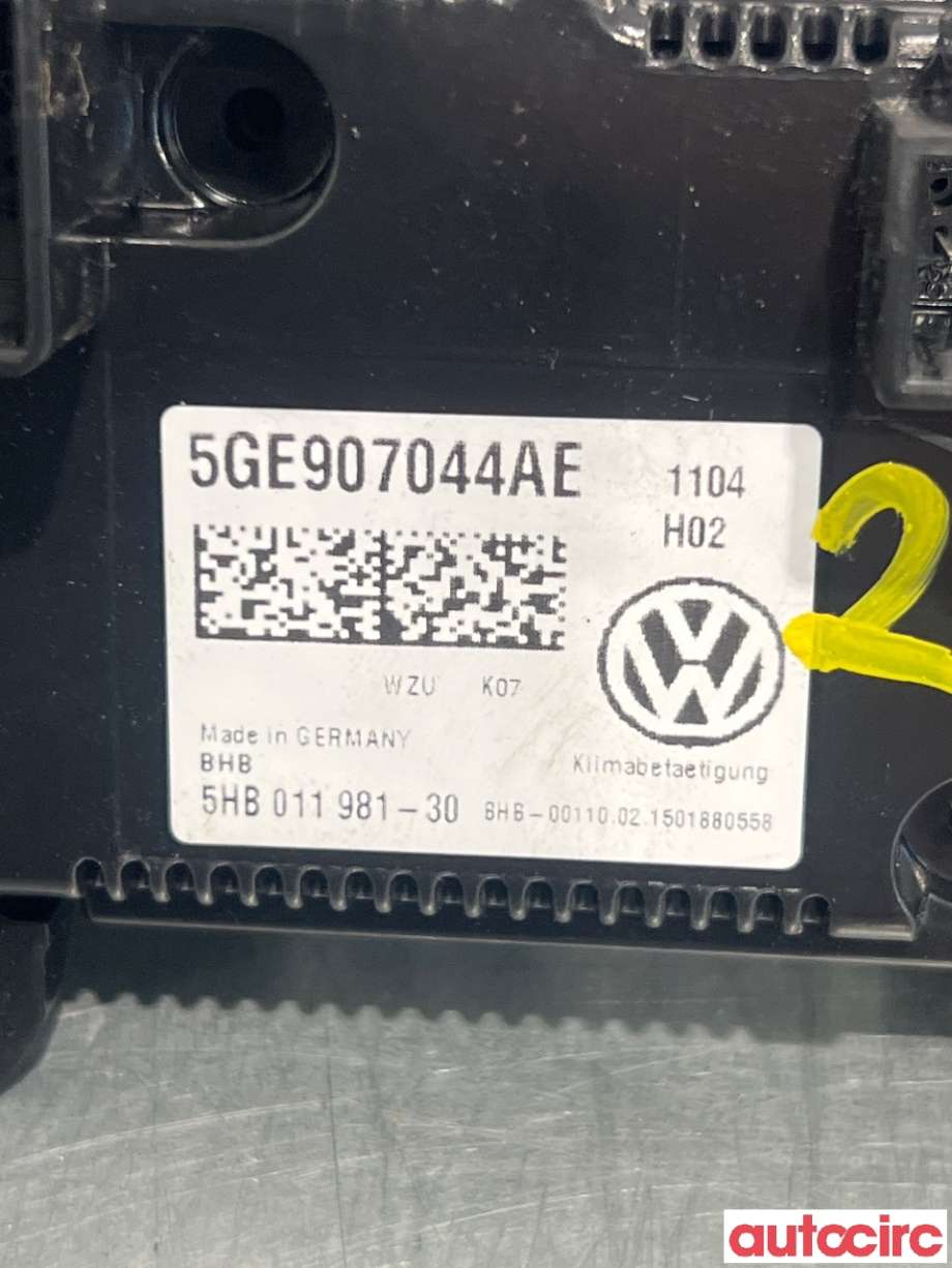 Varmeapparat betjening til VW e-Golf 2014-2017 (Fase 1)  (VOLKSWAGEN|5GE907044AE|)