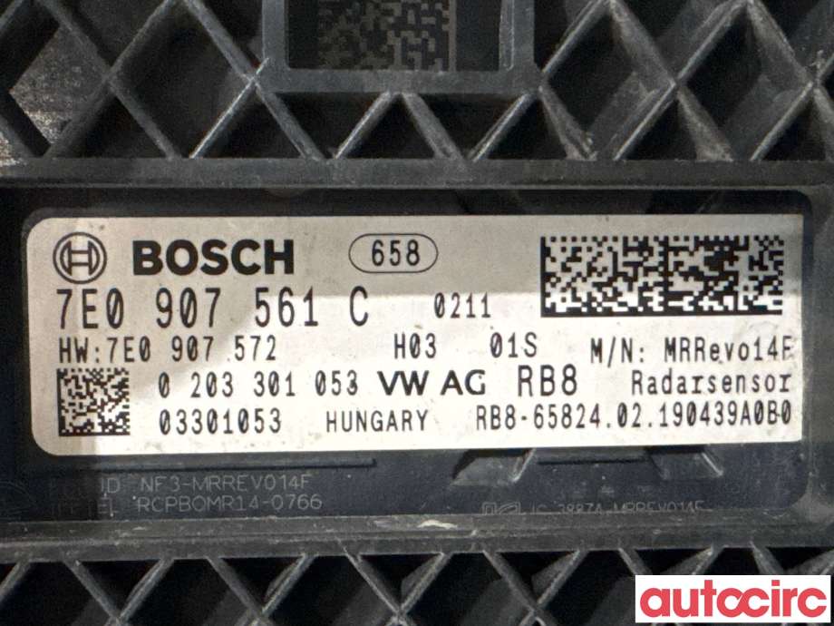 Sensor radar til VW Transporter / Caravelle 2019-->> (T6.1) (T6.1) (VOLKSWAGEN|7E0907561C|0203301053)