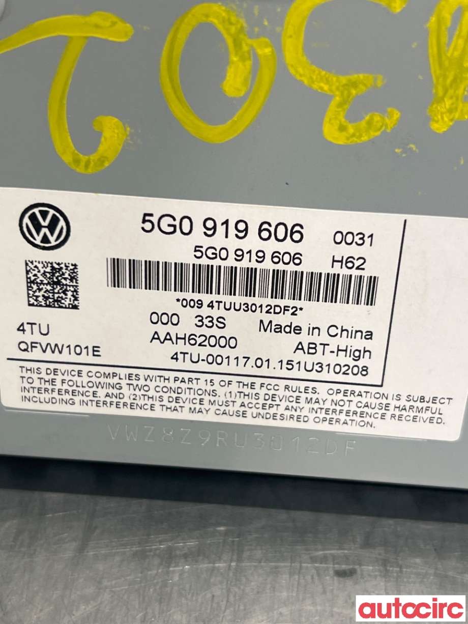 Instrument kjørecomputer til VW e-Golf 2014-2017 (Fase 1)  (VOLKSWAGEN|5G0919606|QFVW101E)