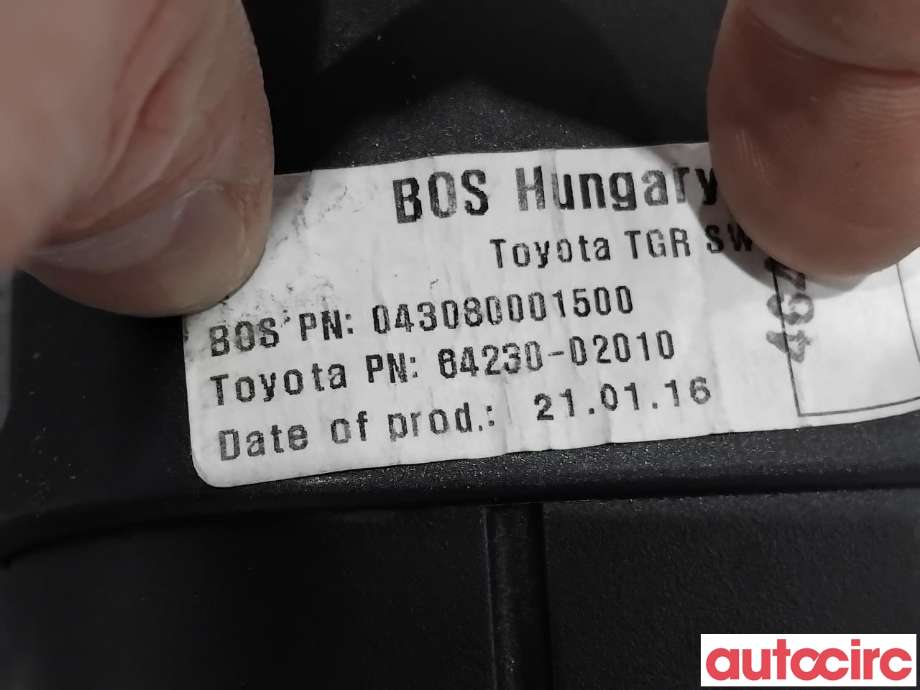 Diverse deler til Toyota Auris 2015-2019 (Type II, Fase 2) (TOYOTA|6423002010||64230-02010)