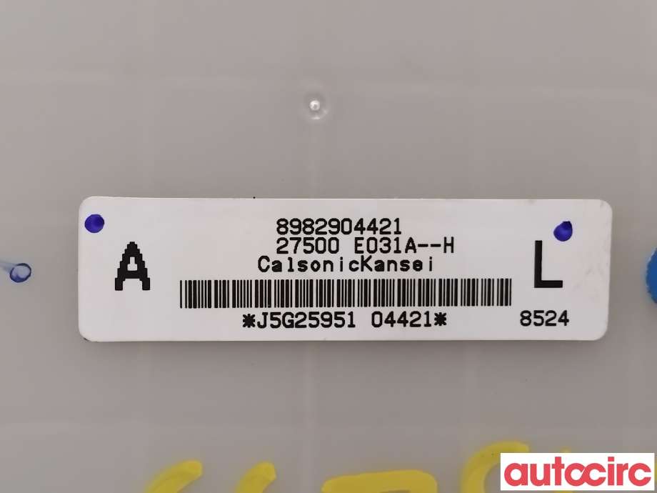 Varmeapparat betjening til Isuzu D-Max 2017-2020 (Type II, Fase 2)  (ISUZU|8982904421|27500E031A)