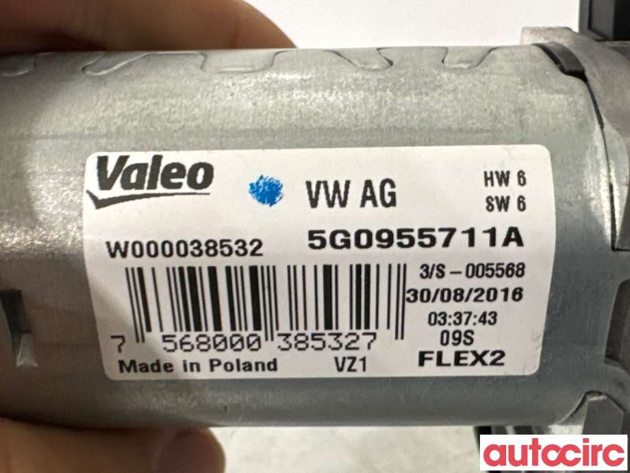 Viskermotor bakrute til VW e-Golf 2014-2017 (Fase 1)  (VOLKSWAGEN|5G0955711A|W000038532|5G0955711D)