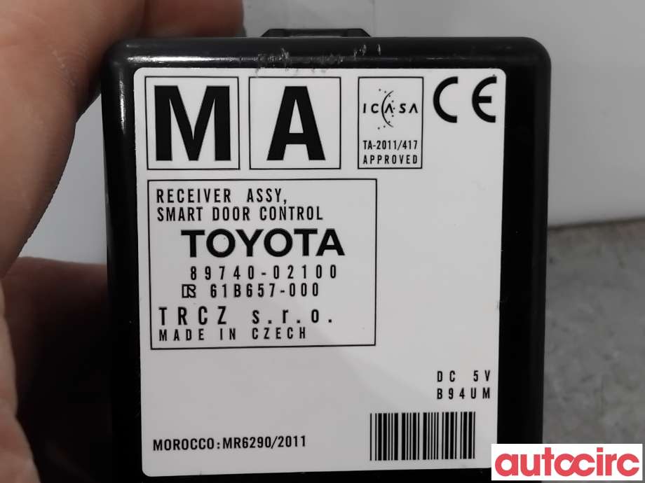 Styreenhet sentrallås til Toyota Auris 2015-2019 (Type II, Fase 2)  (TOYOTA|8974002100|61B657-000|89740-02100)