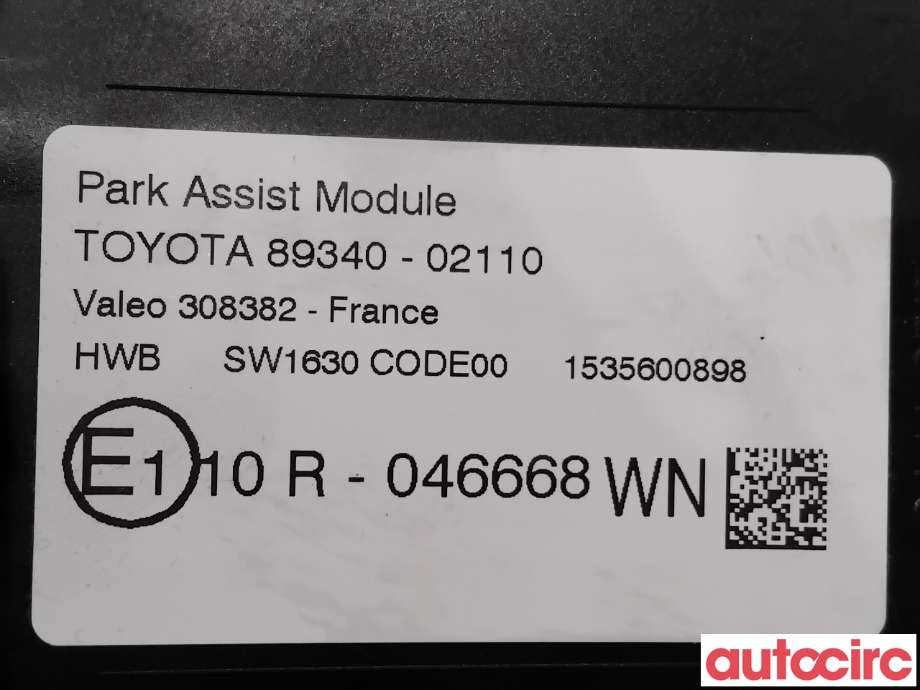 Styreenhet parkering til Toyota Auris 2015-2019 (Type II, Fase 2) (TOYOTA|8934002110|308382|89340-02110)