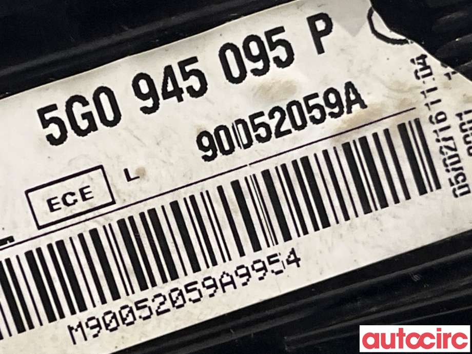 Baklykt venstre til VW Golf VII 2012-2017 (Fase 1) (VOLKSWAGEN|5G0945095P)
