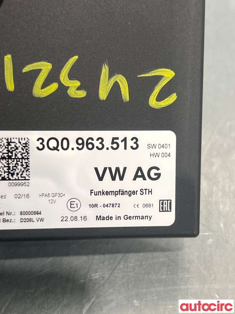 Styreenhet diverse til VW Passat 2015-2019 (Fase 1) (B8) (B8) (VOLKSWAGEN|3Q0963513|)