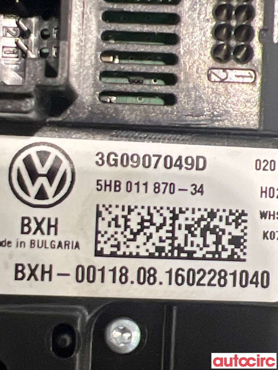 Varmeapparat betjening til VW Passat 2015-2019 (Fase 1) (B8) (B8) (VOLKSWAGEN|3G0907049D|)