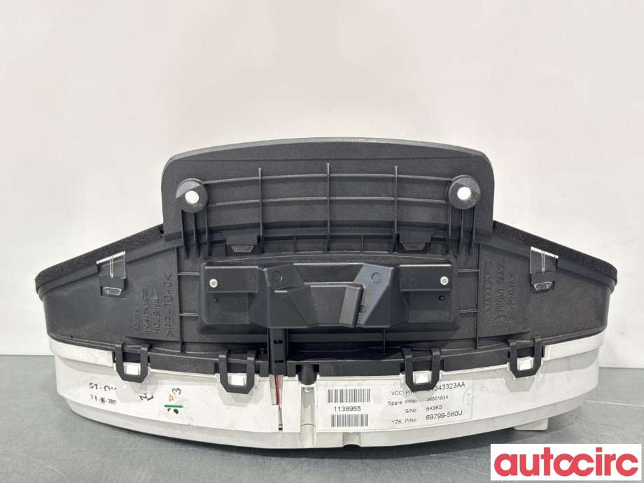Instrumentpanel til Volvo V60 2010-2013 (Type I, Fase 1)  (VOLVO|36001836|69799-560U|31343323AA)