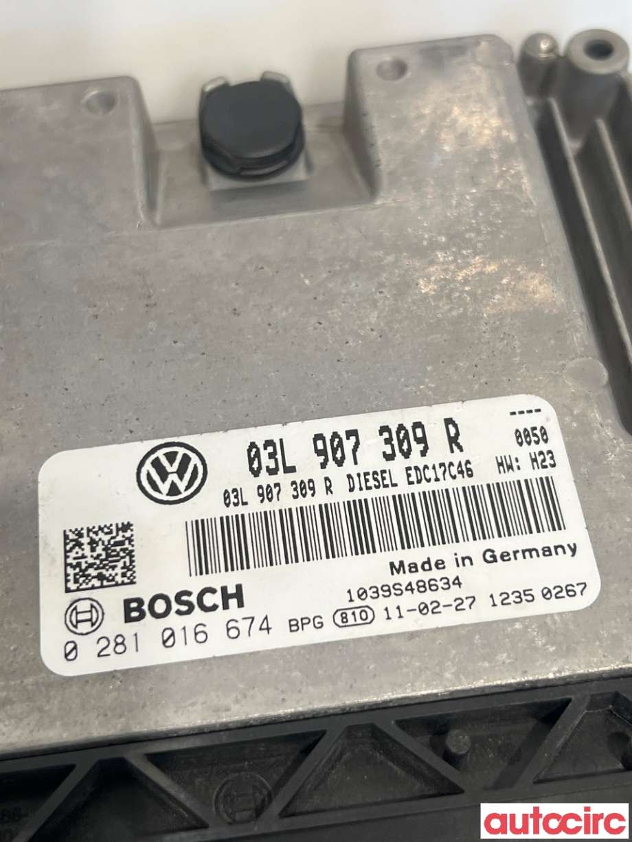 Styreenhet motor til VW Tiguan 2011-2016 (Type I, Fase 2)  (VOLKSWAGEN|03L906018FA|0281016674|03L907309R)