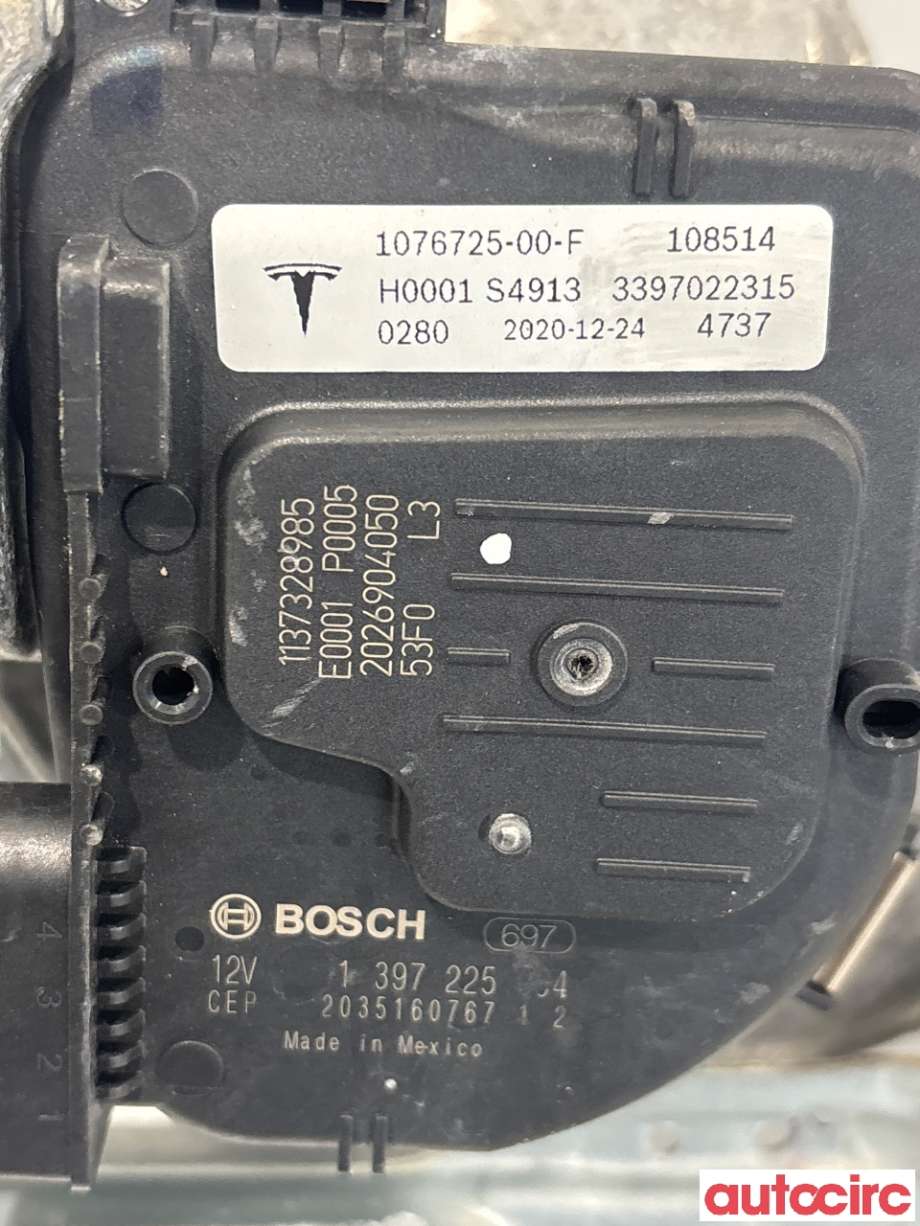 Viskermotor frontrute til Tesla Model 3 2018-2023 (Fase 1)  (TESLA|1076725-00-D|1397225054|1076725-00-F)