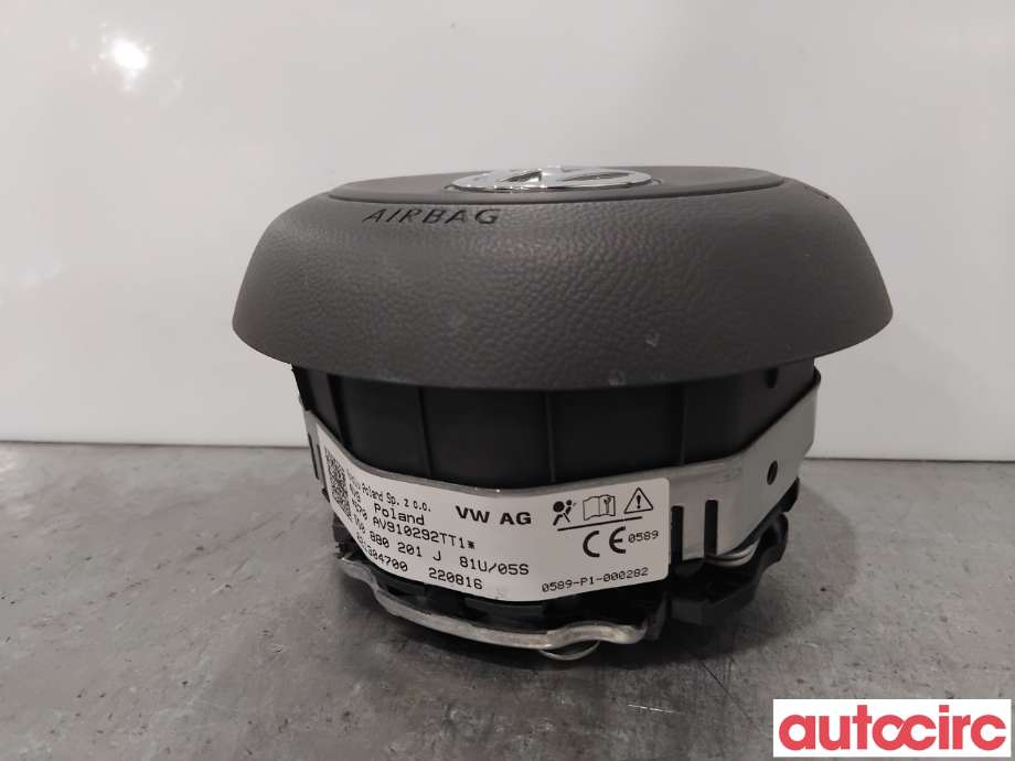 Airbag rattpute til VW e-Golf 2014-2017 (Fase 1)  (VOLKSWAGEN|5G0880201J|621304700|5G0880201AC)