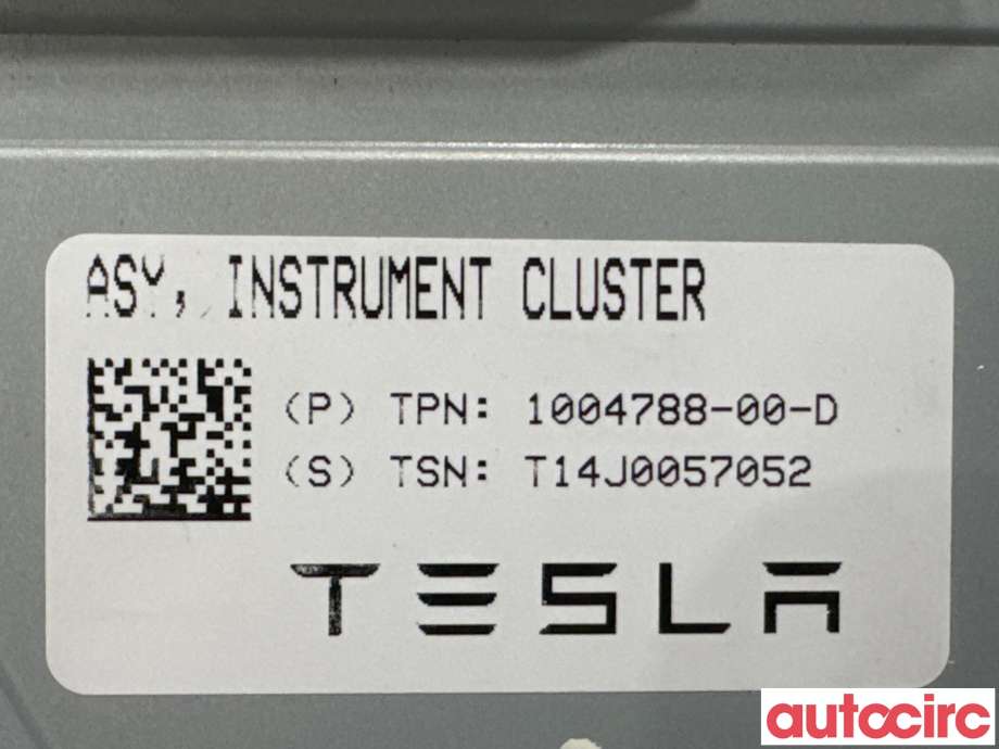Instrumentpanel til Tesla Model S 2013-2016 (Fase 1)  (TESLA|1004788-00-D|)